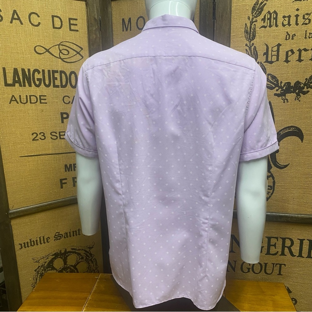 Ted Baker Lavender Short Sleeve Shirt, Flawless, 6 (XXL) - Picture 8 of 11